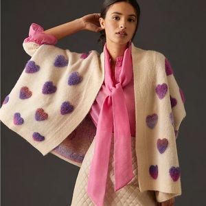 ANTHROPOLOGIE HEART CARDIGAN SWEATER - NEW NWT